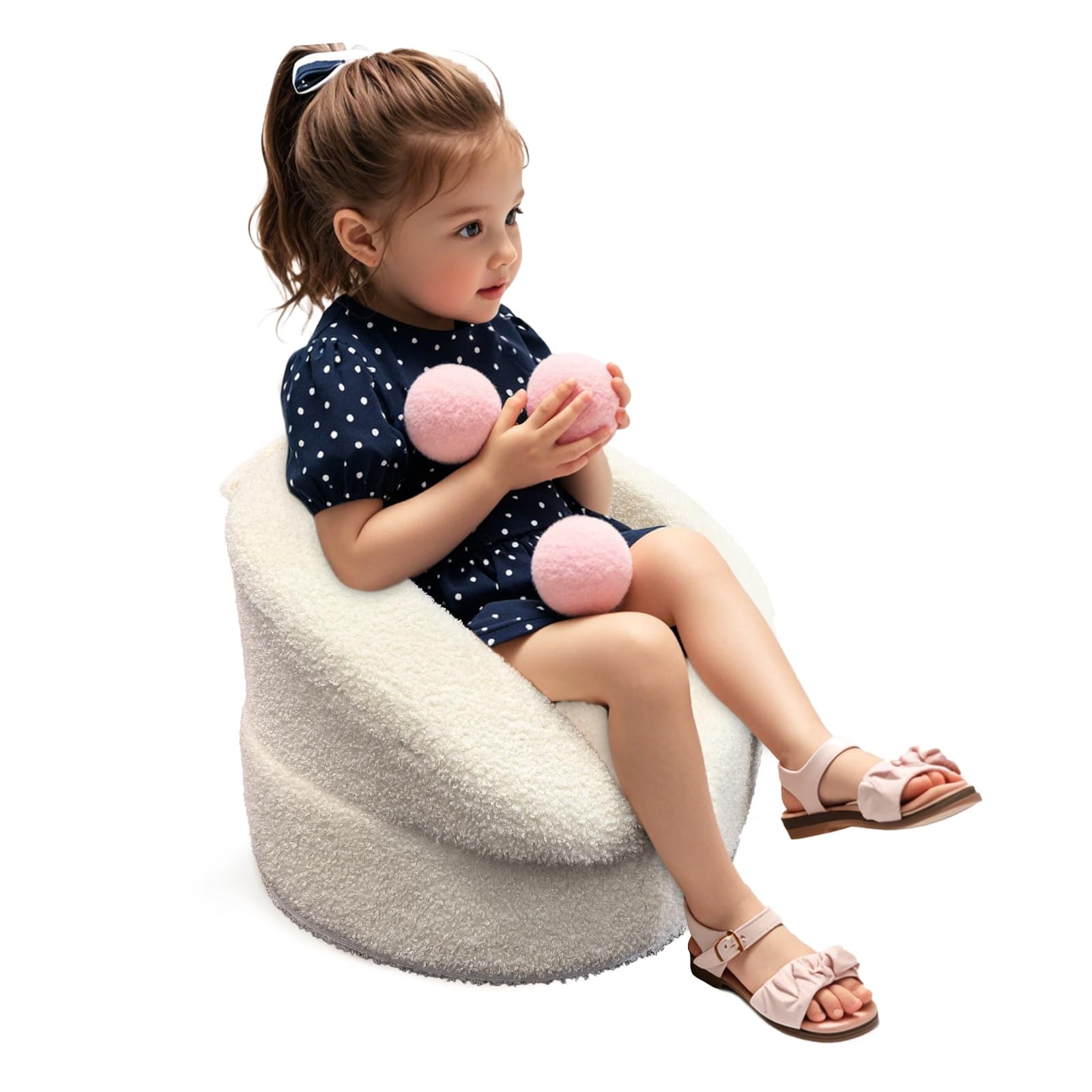 Mini Chair Comfy 1-2 Years Old - 17.3'' Compact Couch with Carry Handle, Soft...