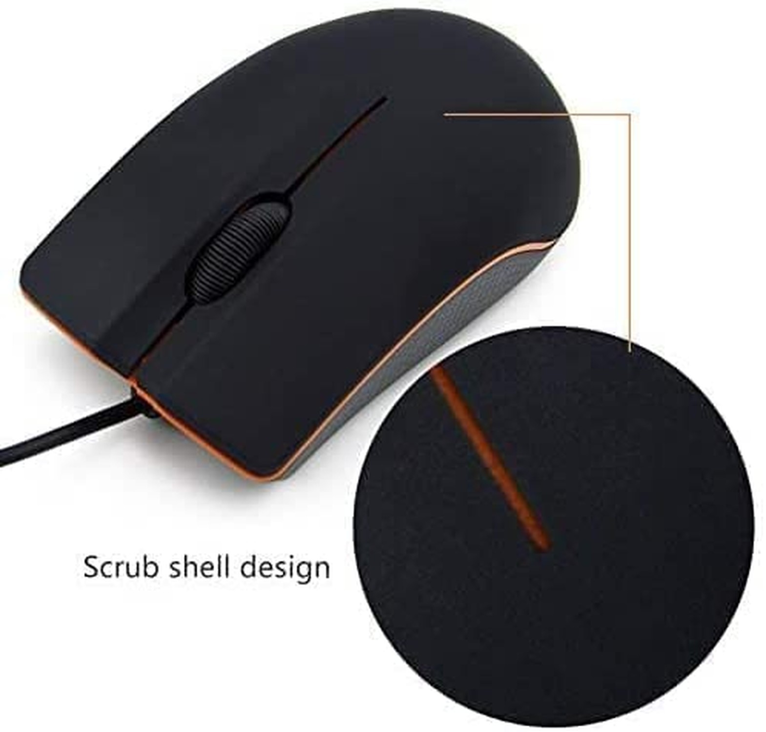 Guiheng Wired mini Mouse, USB Wired Computer Mice for Right or Left Hand, Erg...
