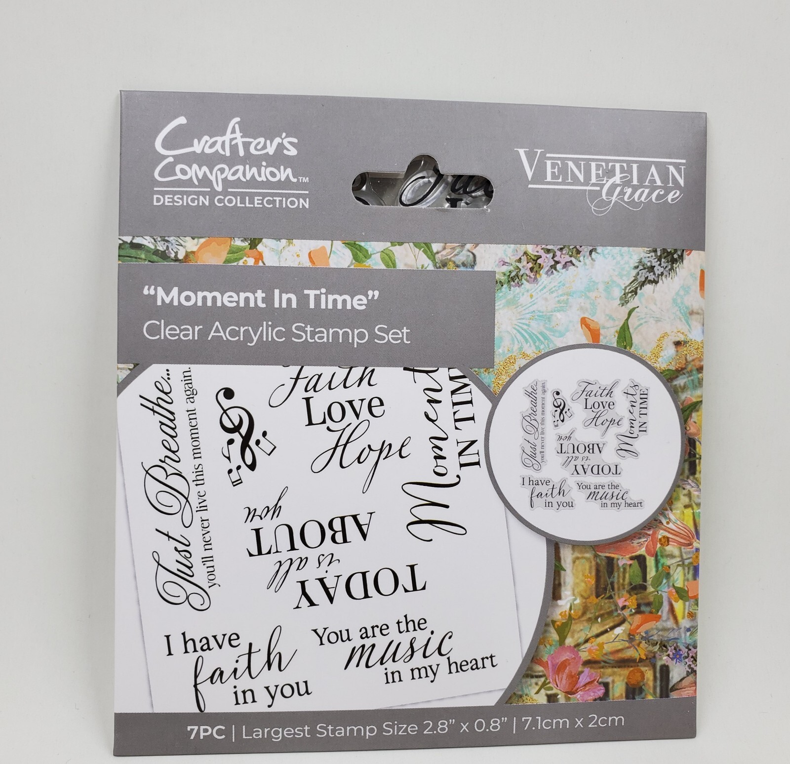 CS2 Crafters Companion Venetian Grace Moment In Time Clear Acrylic Stamps New
