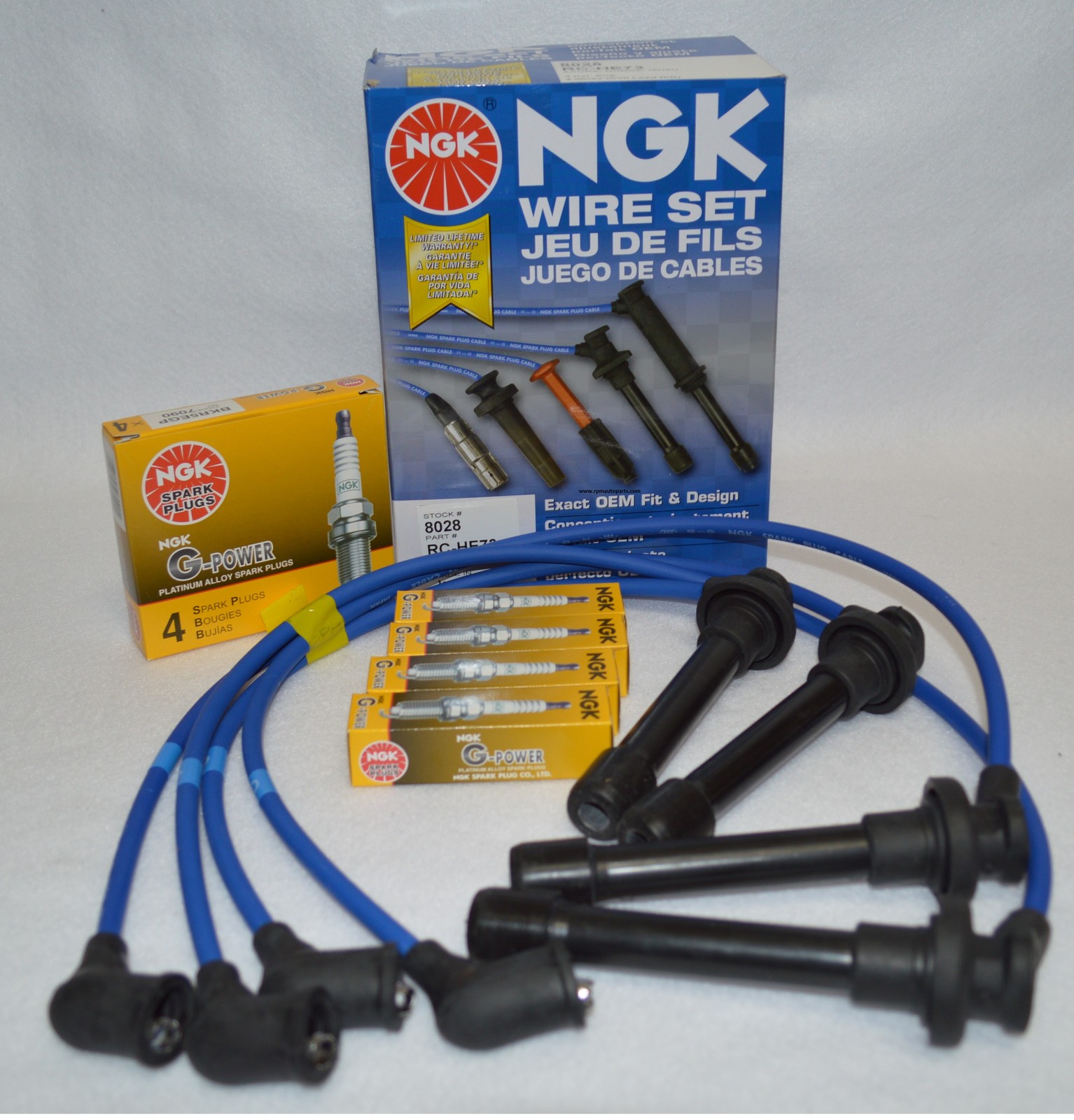NGK ACURA  HONDA B-SERIES PLATINUM SPARK PLUG & WIRE SET HE64
