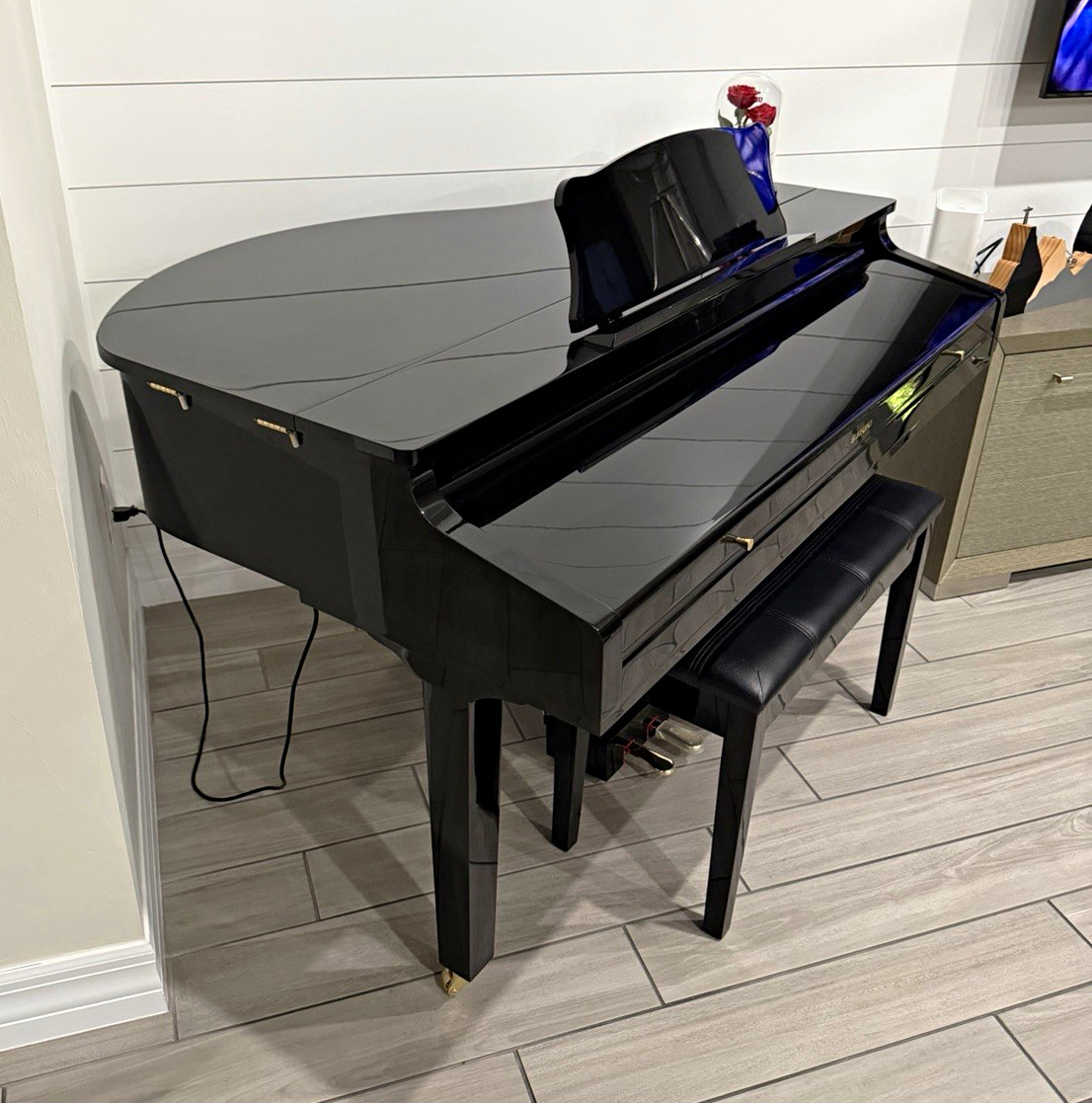 Suzuki Black Baby Grand Style Digital Home Piano, 88 Keys, Bench, 3 Pedals