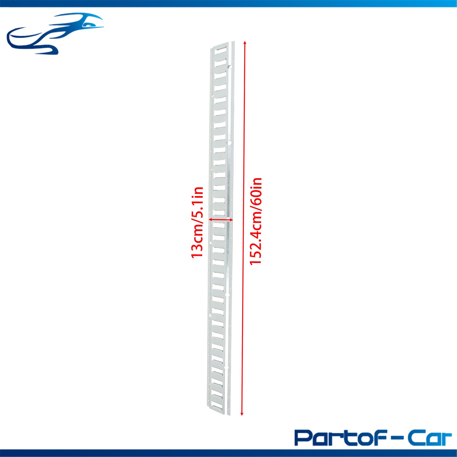 10 Pieces 5' E Track Rail, Galvanized Silver Horizontal Cargo Tie Down Steel