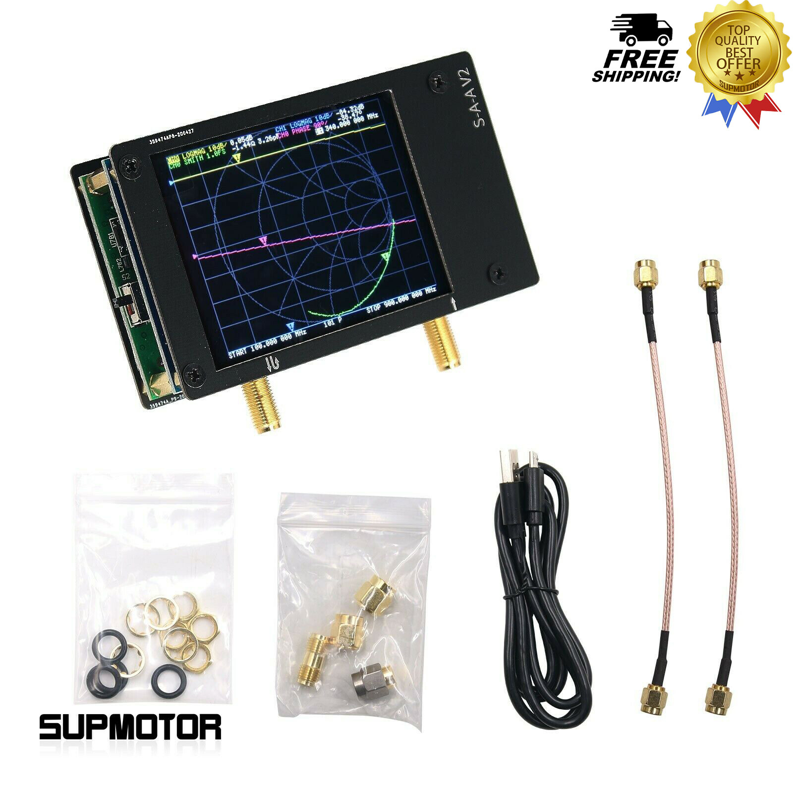 NanoVNA 3G Vector Network Antenna Analyzer 50kHz-3GHz For Shortwave HF VHF UHF
