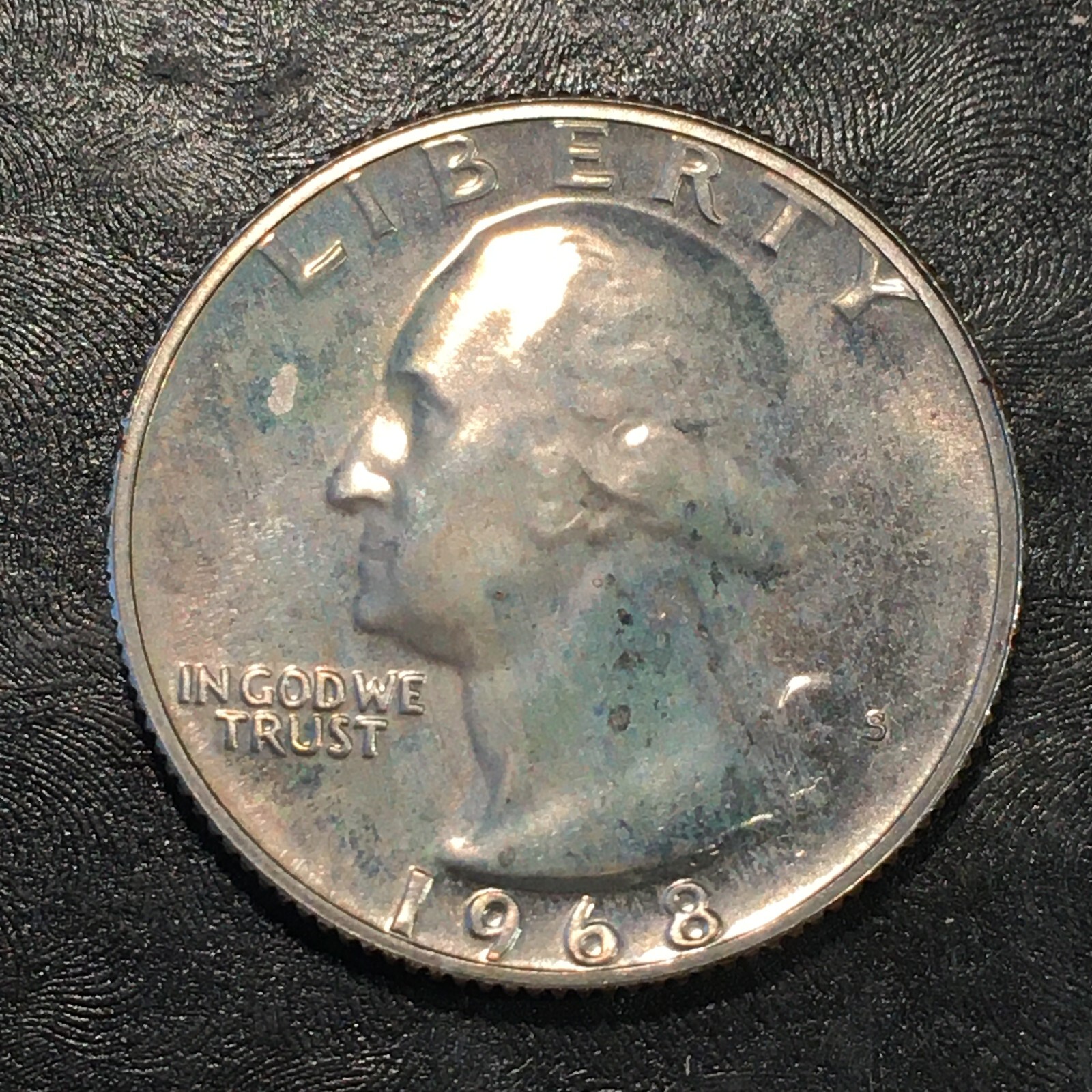 1968-S Washington Quarter - Toned Proof - High Quality Scans #Q267