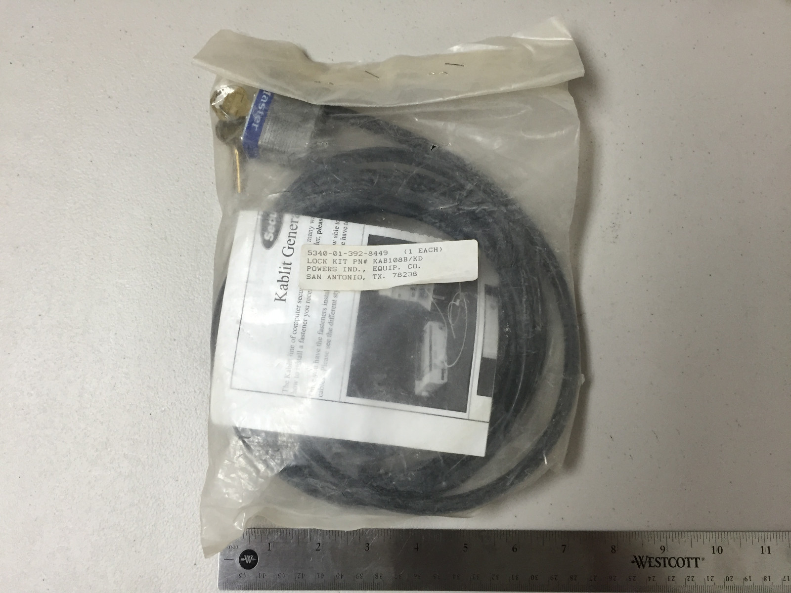 KABLIT KAB108B/KD 10FT PC DESKTOP MASTER PADLOCK