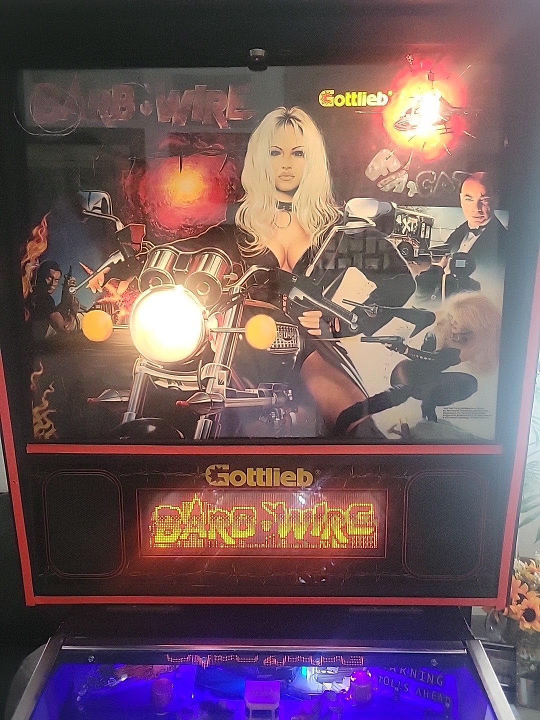 BARB WIRE PINBALL MACHINE Pamela Anderson Gottlieb RARE Collectible playboy modl