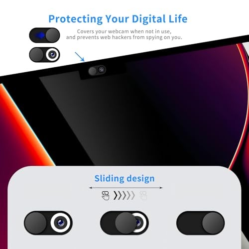 Ultra-Thin Magnetic Sliding Camera Cover, Protects Privacy from Hacker