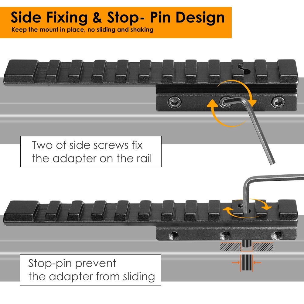Dovetail Extension Adapter Riser Rail Mount Base 11mm Conversion to 20mm Rail