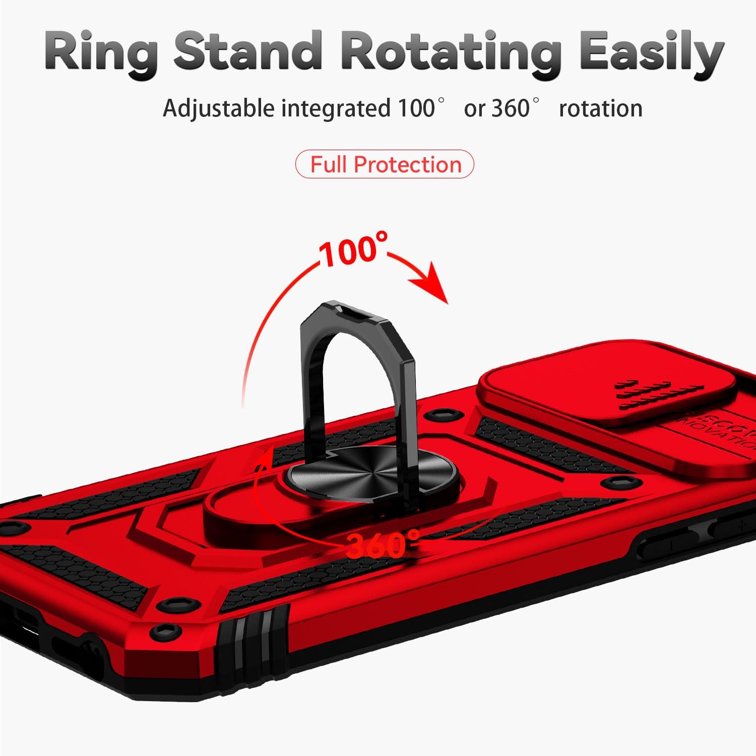 SunStory Compatible with iPhone SE 2022/2020/3rd/2rd / 6/7/8 Case HD Red