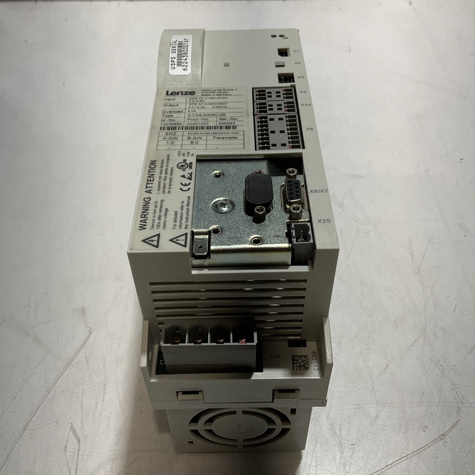 LENZE ECSEA008C4B VARIABLE FREQUENCY DRIVES U3S