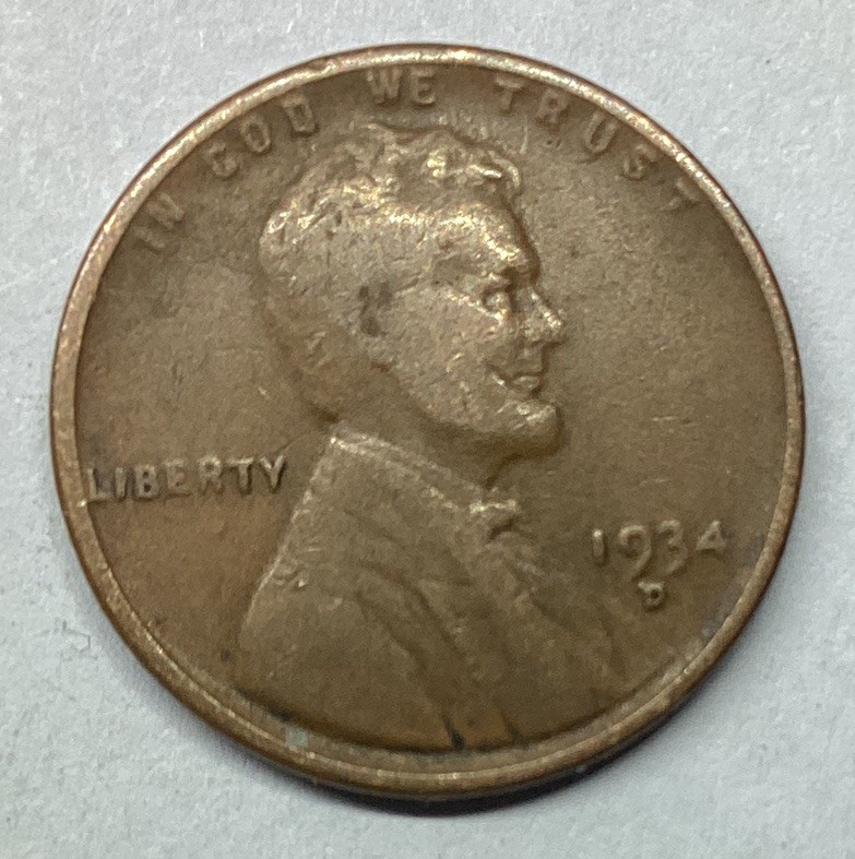 1934-D Lincoln Wheat Penny Cent - G/VG Good or Better Very Nice