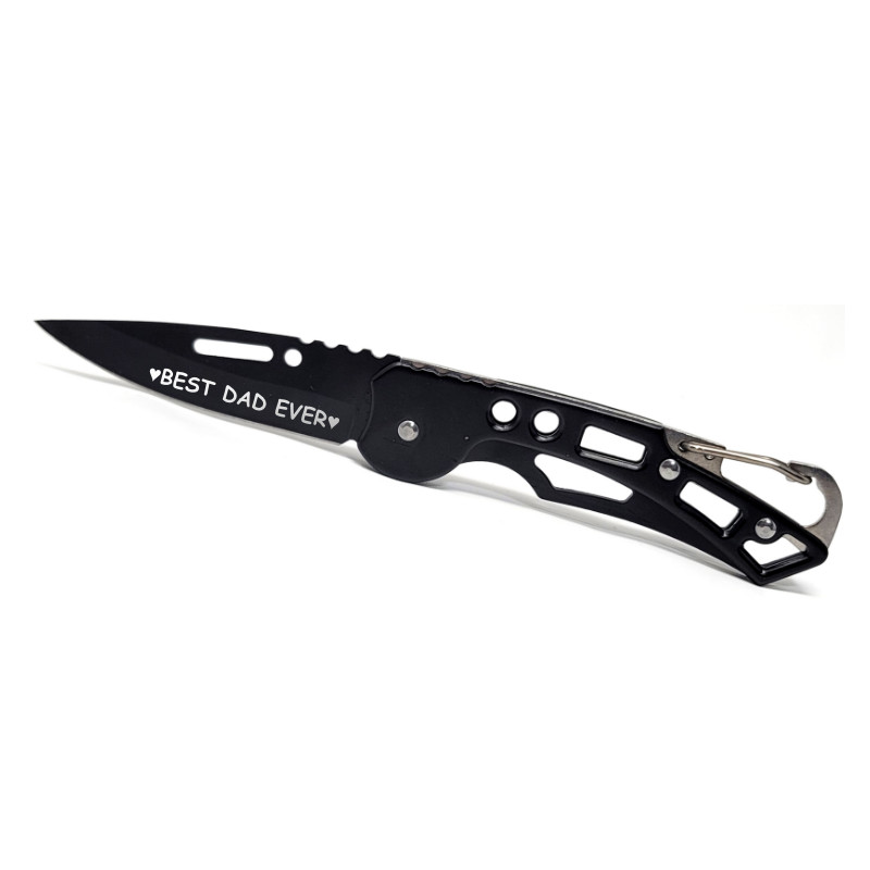 Engraved Best Dad Ever Pocket Knife, Father's Day Cutter Gift for Husband Father