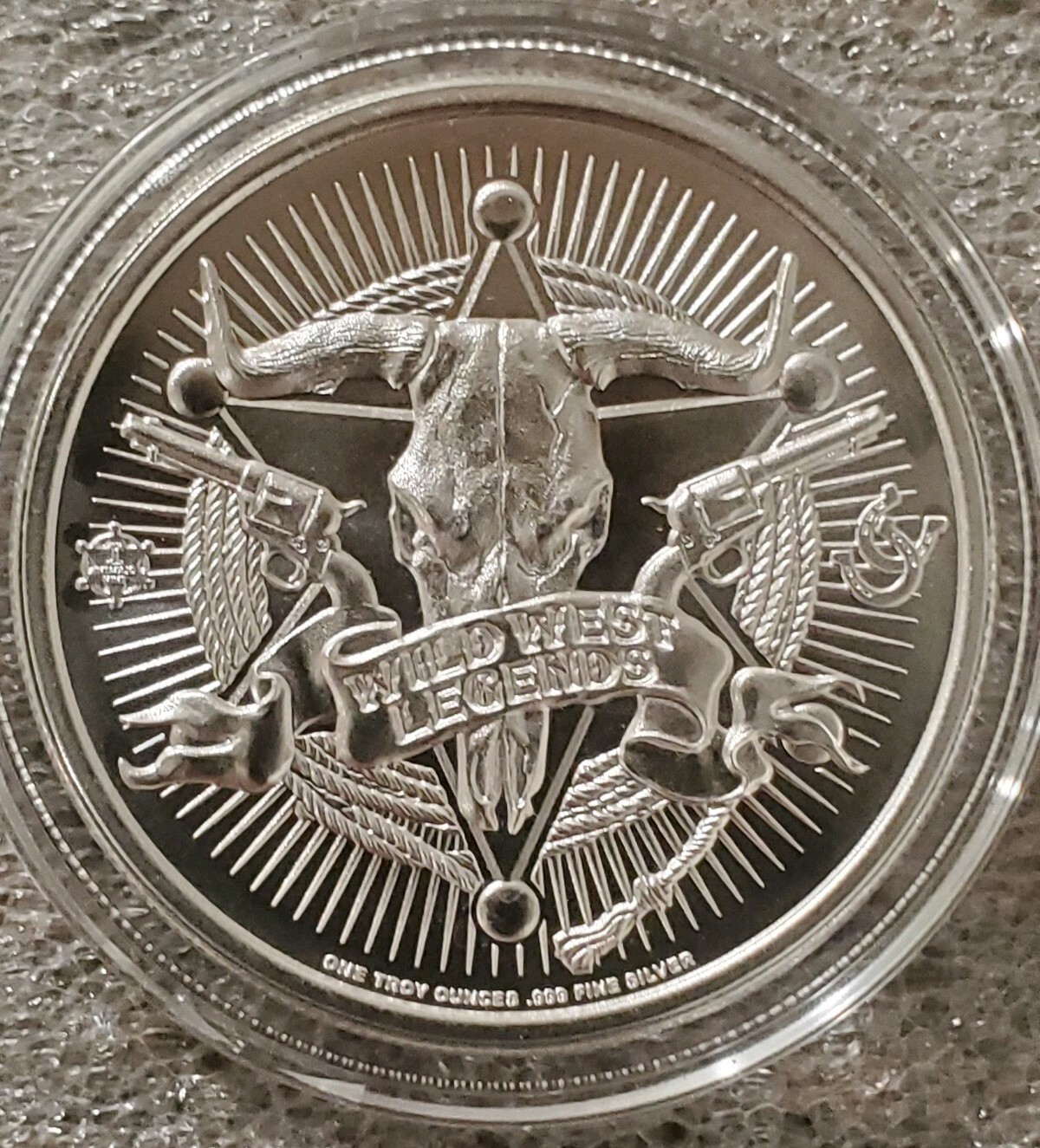 Johnny Ringo 1 oz .999 silver Wild West Legends Gun slinger colt 45 Tombstone