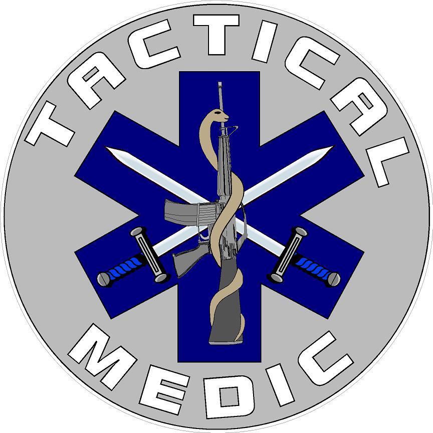 Tactical Medic Reflective Vinyl Decal Sticker Swat SOL EMT EMS Paramedic Rescue