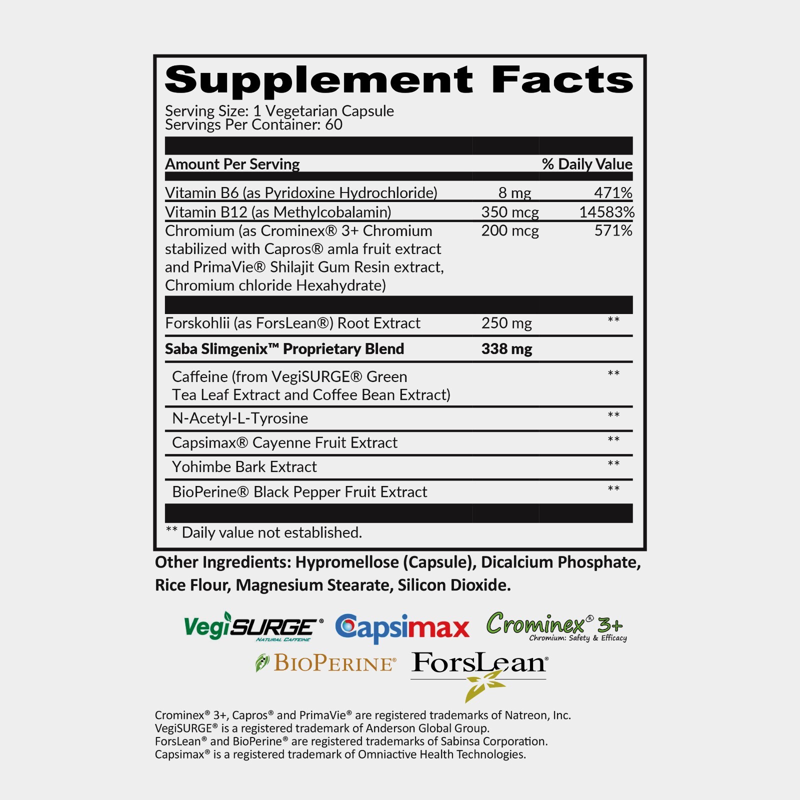 Saba SlimGenix - Energy, Weight Management, Appetite Control, Focus, Fat Burner