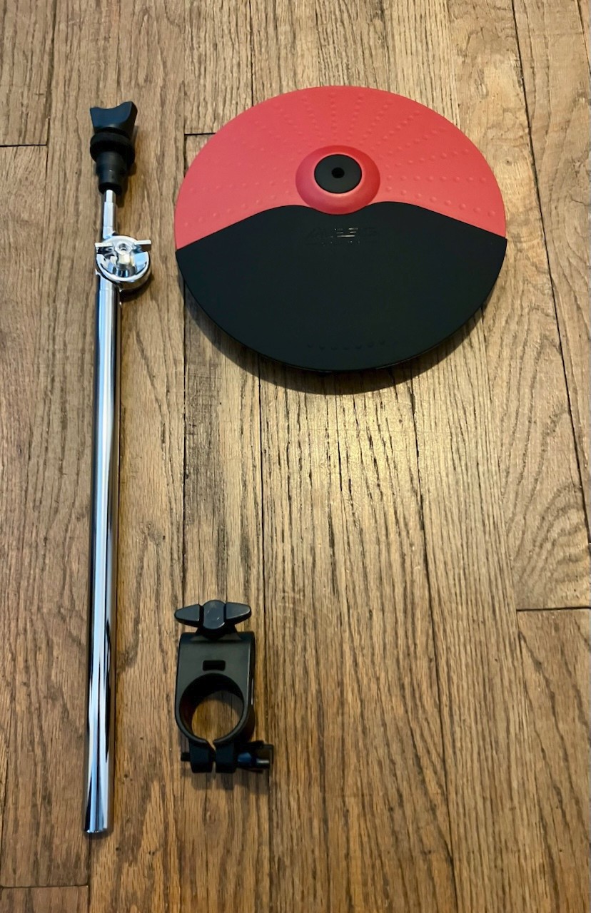 Red 10" Alesis Choke Cymbal NEW w/Arm & 1.5" Clamp Command X (No Tail) E-Drum