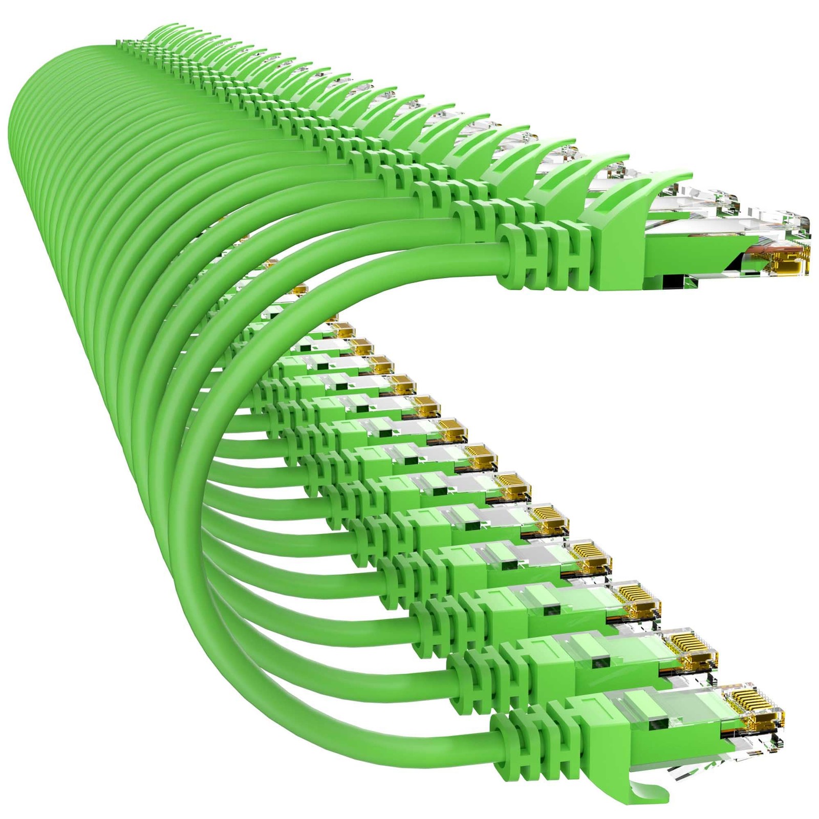 Cat 6 Ethernet Cable 2FT (24Pack), Cat6 Ethernet Patch Cable 10Gbps, High-Speed