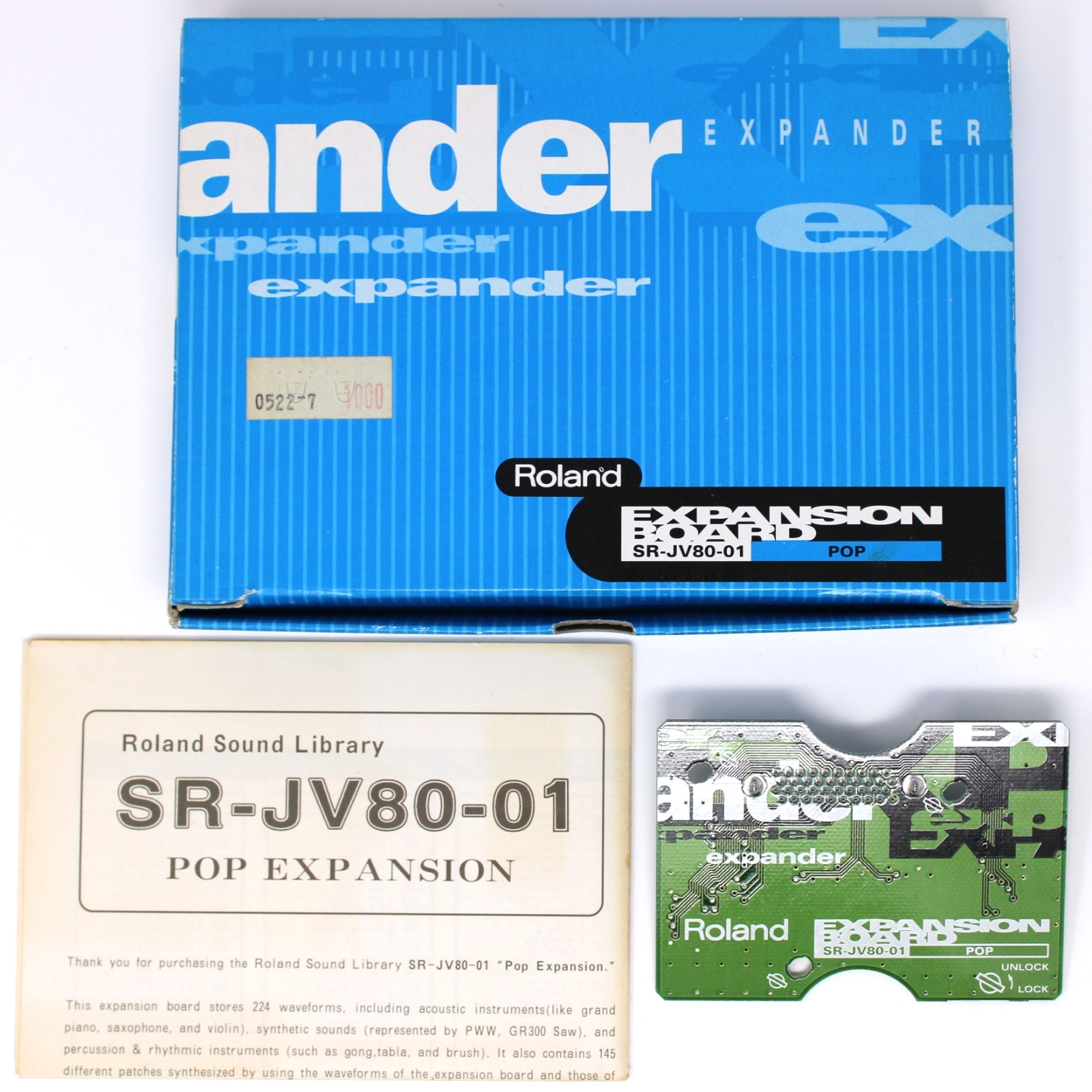 Roland SR-JV80-01 Pop Expansion Board Tested & Working With Box