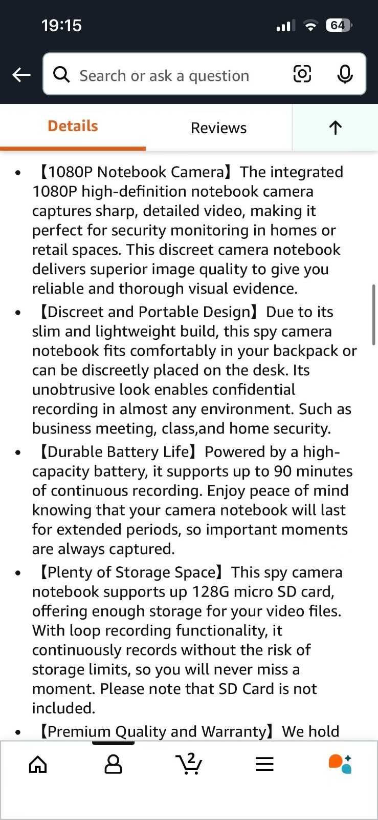 HD mini camera