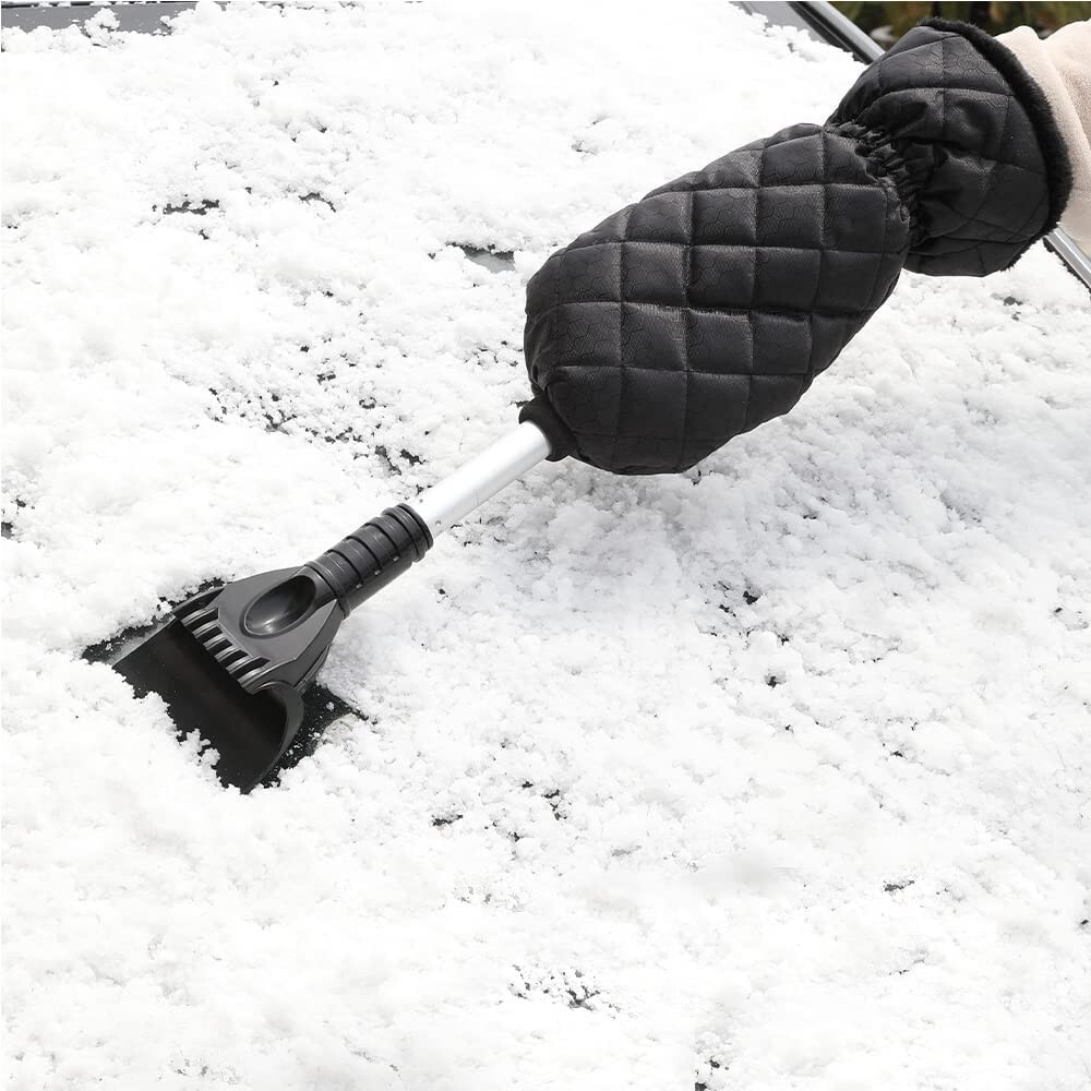 Raniaco Ice Scraper w/ Glove Mitt for Car Windshield, Extendable Handle