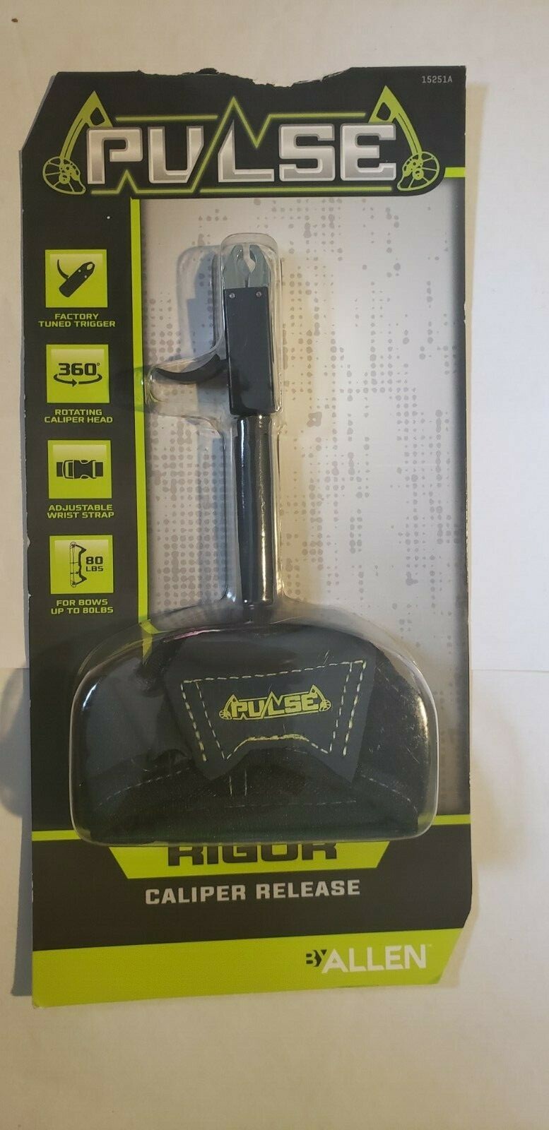 Pulse Rigor Caliper Release Allen Bow Hunting, bows up to 80lbs, rotating head