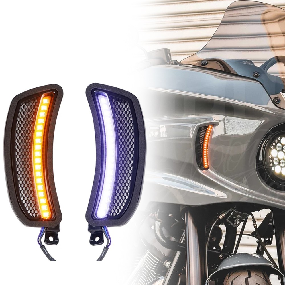 LED Front Turn Signals Lamp Kit 2022-2025 For Harley Softail Low Rider ST FXLRST