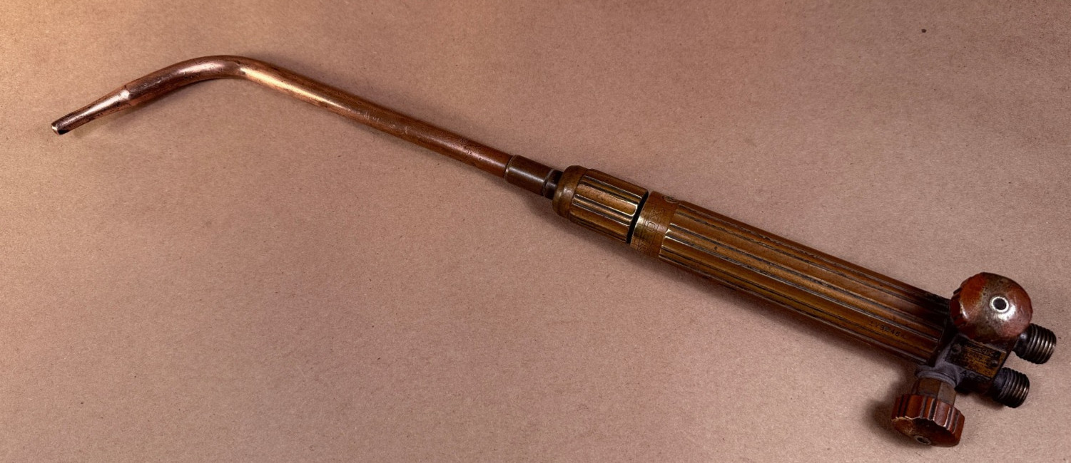 Vintage Linde Purox W-201 Torch Body Handle + No. 30 Brazing Tip - FREE SHIPPING