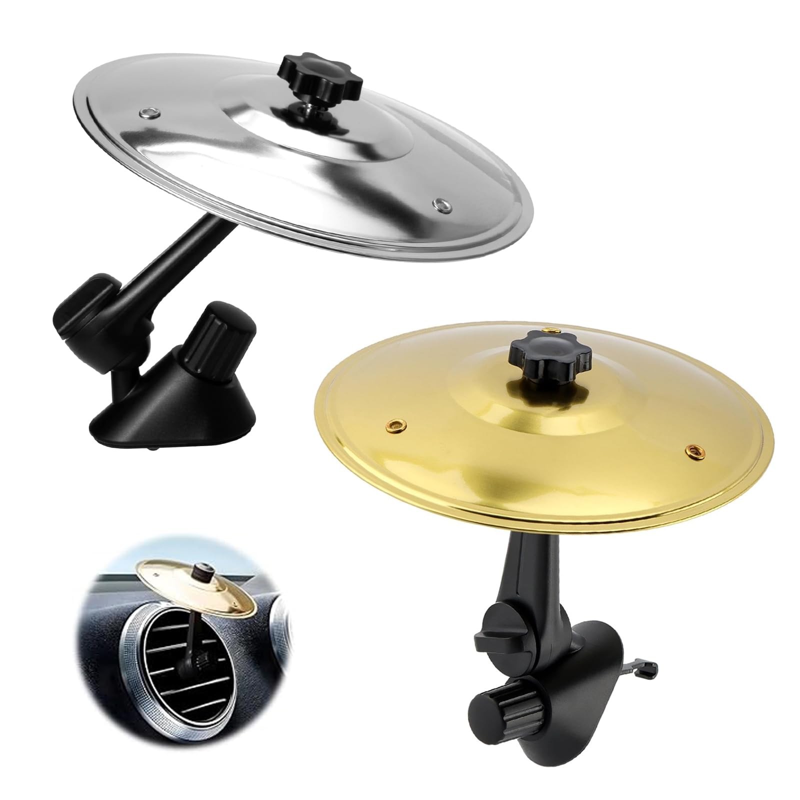CDSHDZZ Car Cymbal GoldenandSilver 2pcs