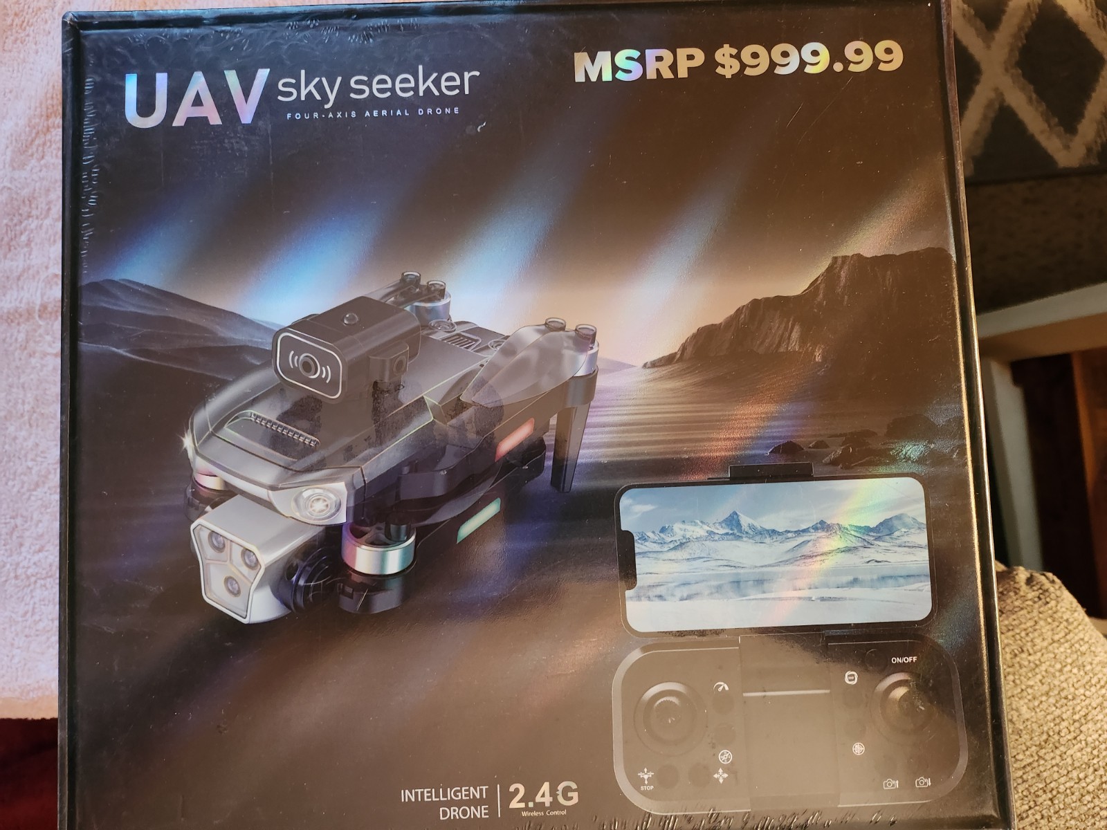 UAV P19 Skyseeker Four-Axis Drone. MSRP $999.99 New In Box