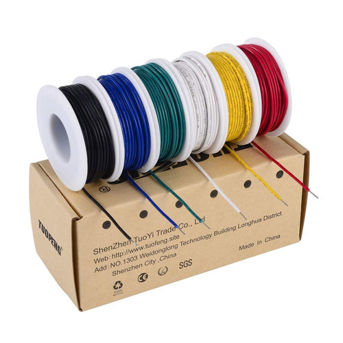 TUOFENG 22 AWG Solid Wire 22 6 Colors kit, 22