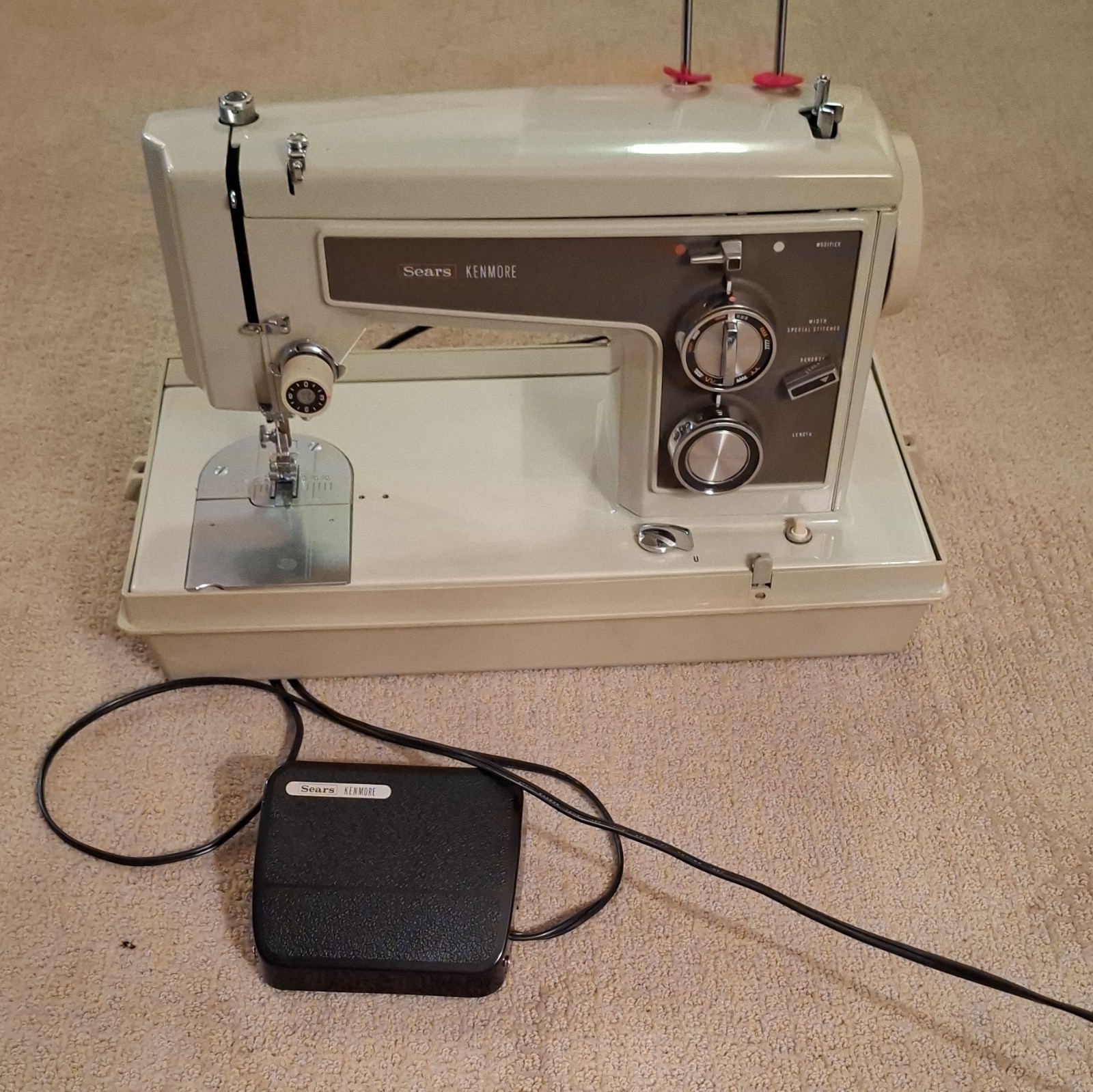 Sears Kenmore 6816 Electric Household Sewing Machine Portable Foot Pedal