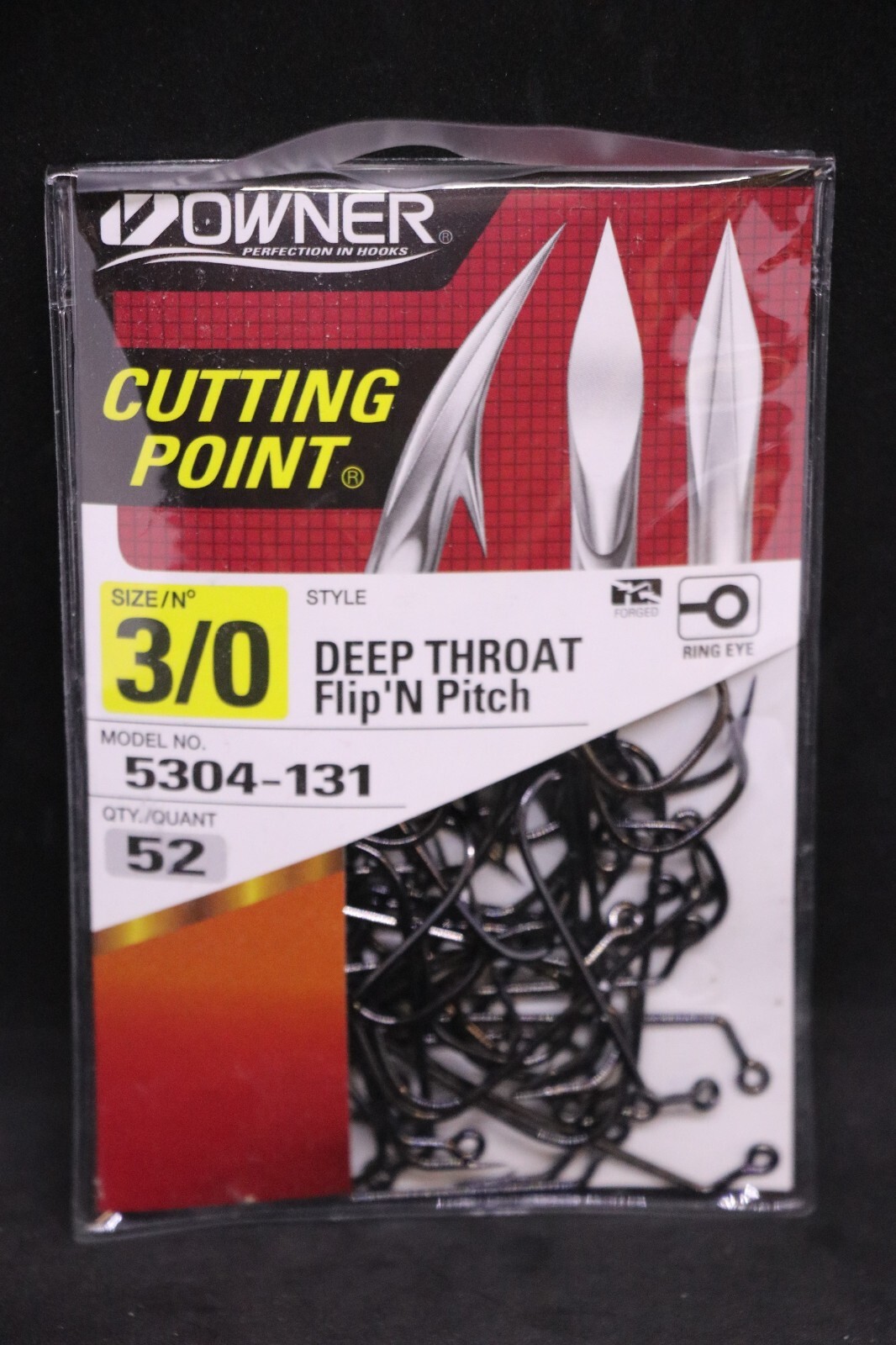 Owner 5304-131 60° Deep Throat Wide Gap Jig Hooks - Size 3/0 Pro Pack of 52