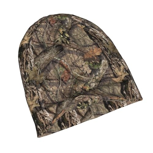 Forest Camo Hunting Camouflage Beanie Hat Slouchy Cap Warm Cancer Headwear