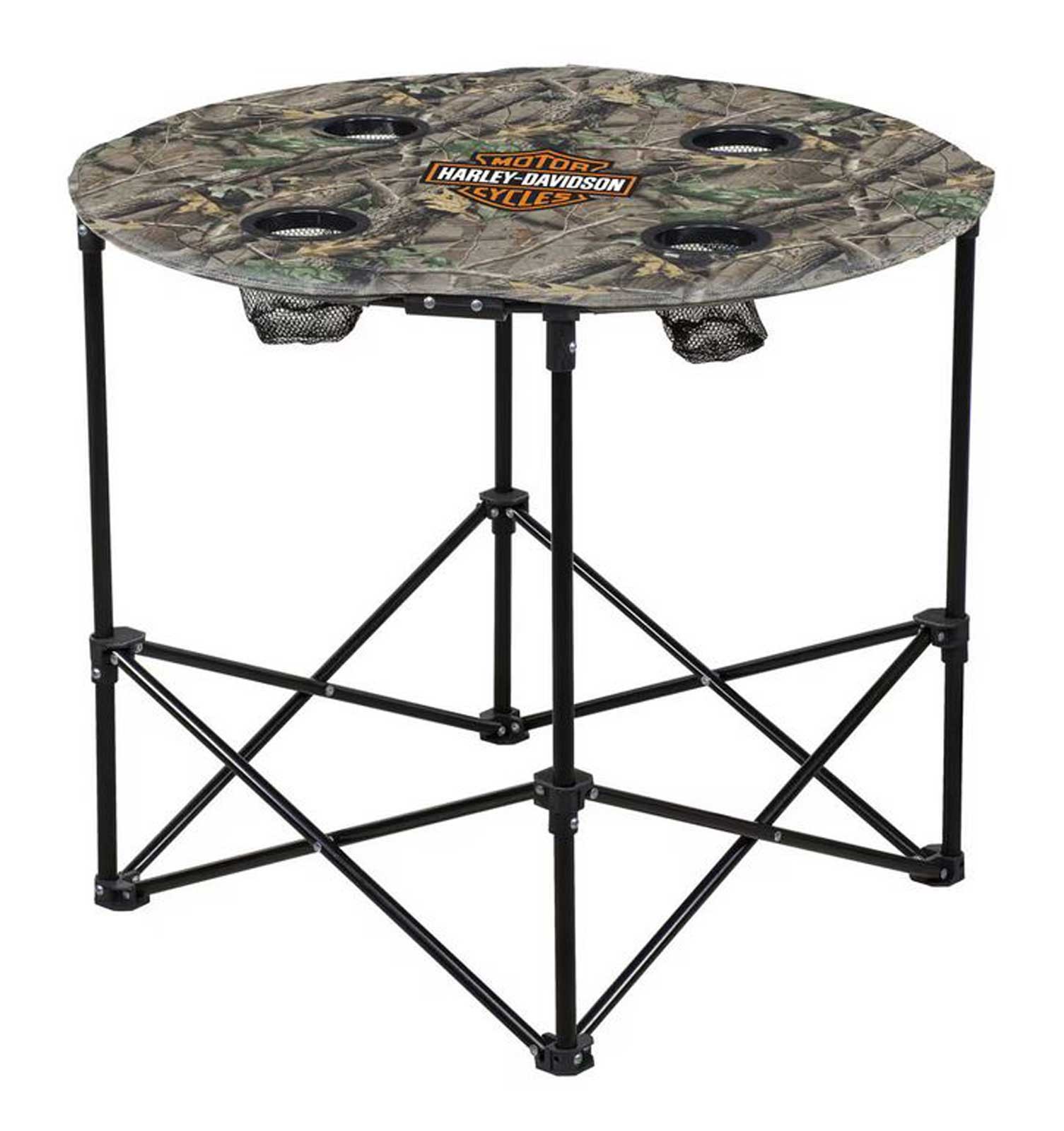 Harley-Davidson Outdoor Table w/ Storage Bag, Lightweight, Realtree® Camo