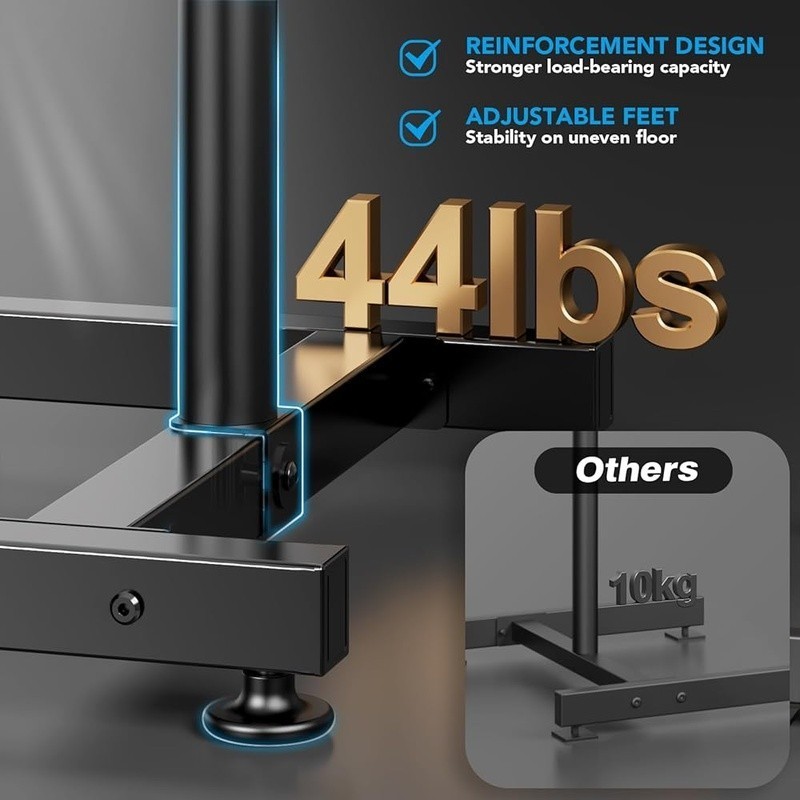 Floor Stand for 13-50 inch Screens Holds 77lbs Tilting Height Adjustable Monitor
