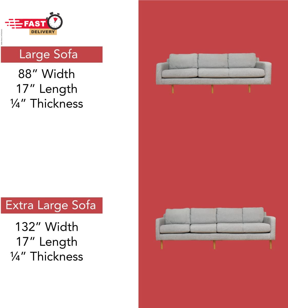 LAMINET Deluxe Extra Thick Sagging Furniture Cushion Support Insert| Seat Saver|