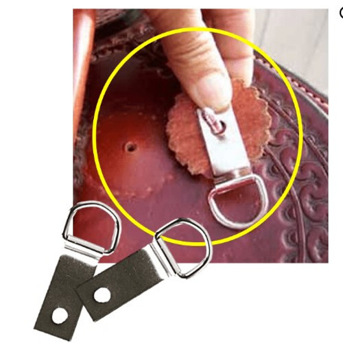 1-1/2″ Dee Ring 2 Pack Clip And Dee 5/8″ For Leather