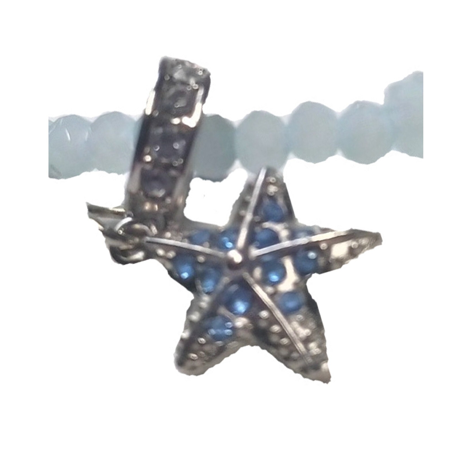 Stretchy Beaded Starfish Charm Bracelet