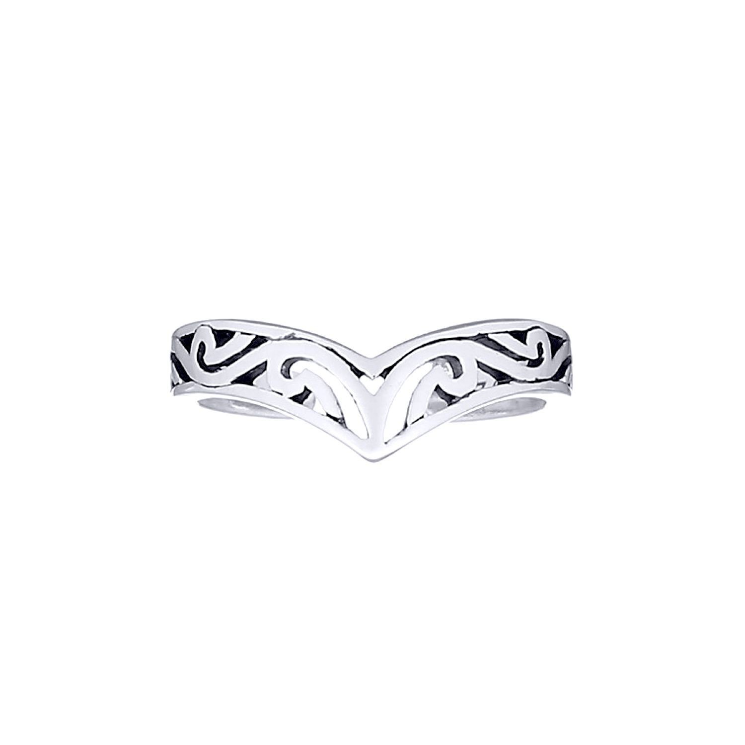 Silver Jewelco London Horus Filigree Scroll Toe Ring