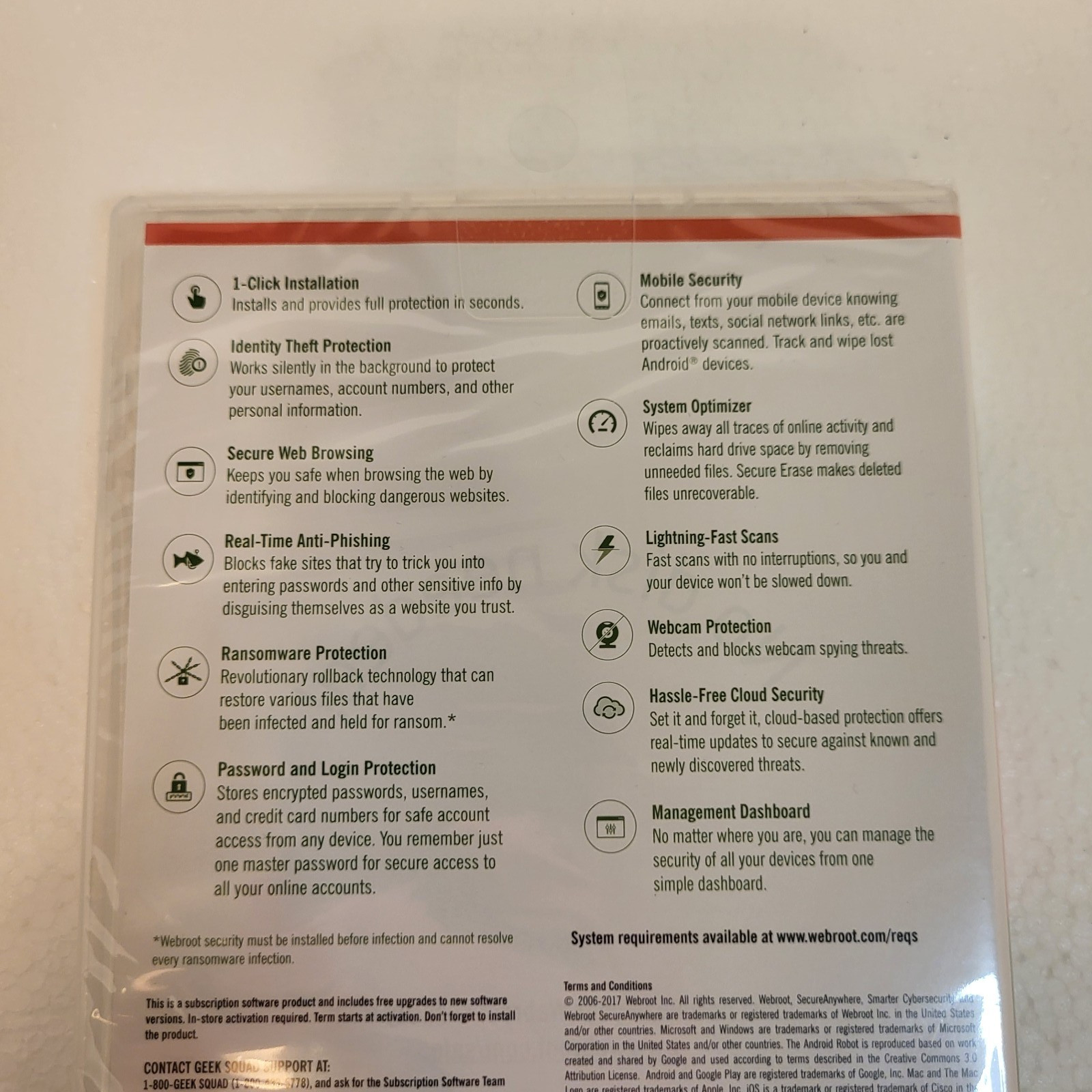 Webroot Secure Anywhere Internet Security w Antivirus PC Mac Mobile 3 Device New