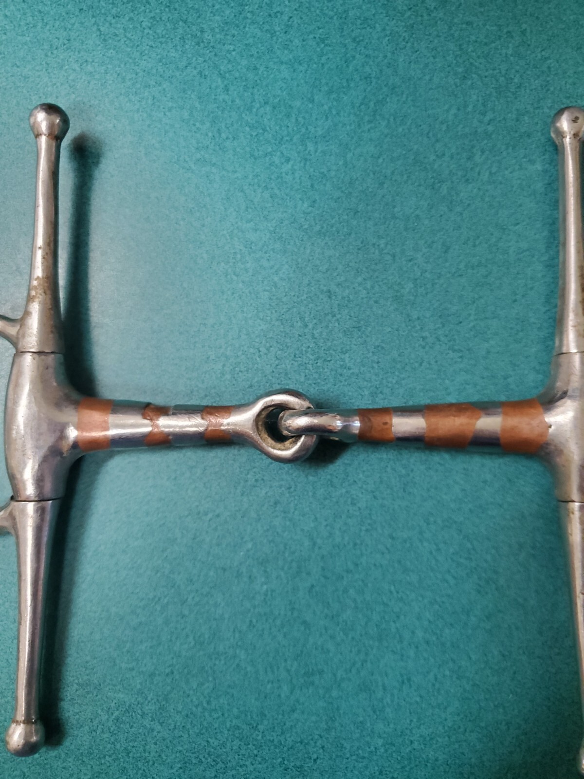 FULL CHEEK SNAFFLE BIT, 5" stainless and copper MOUTH
