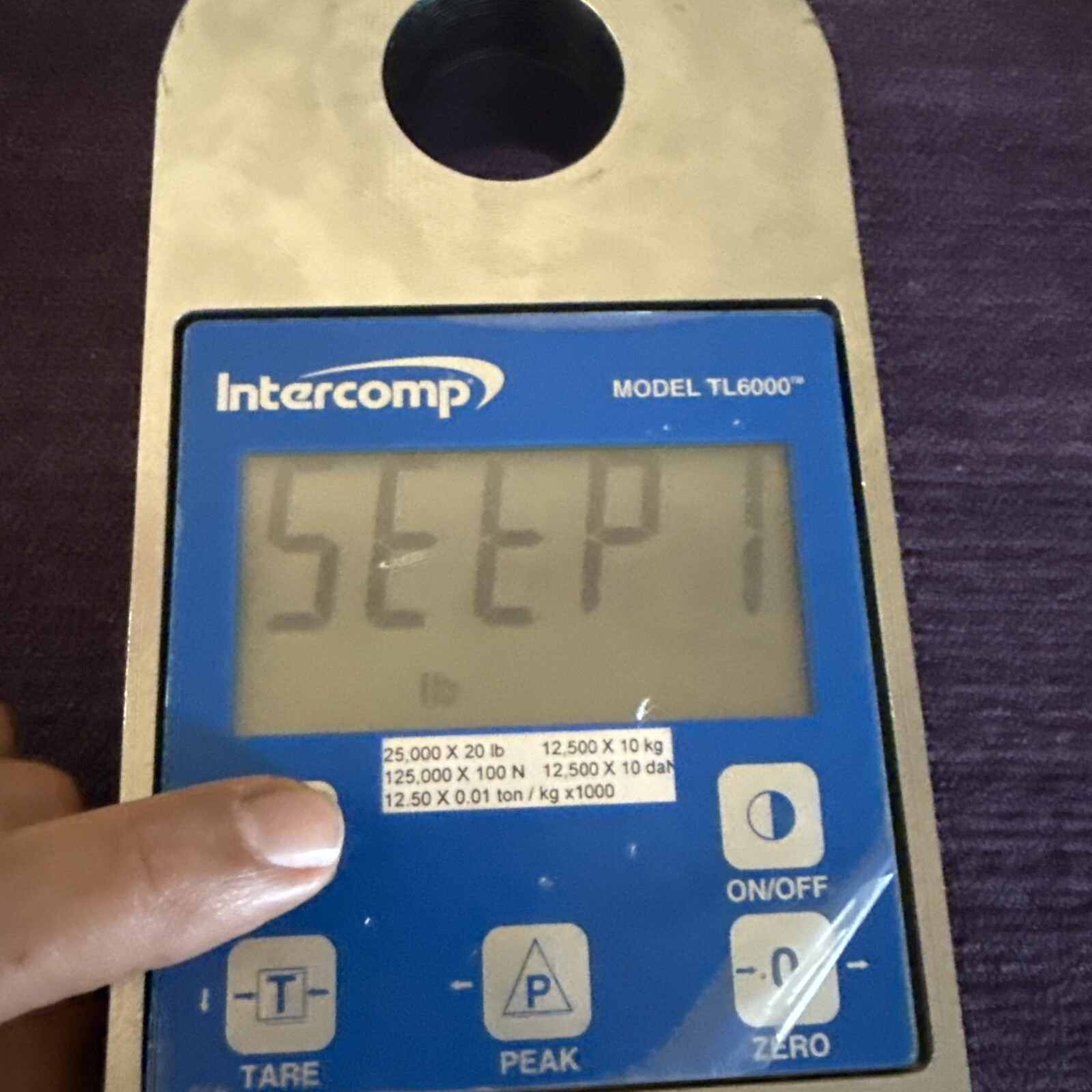 Intercomp TL6000 Dynamometer Crane Scale 25,000 X 20 LB Preowned Device Only