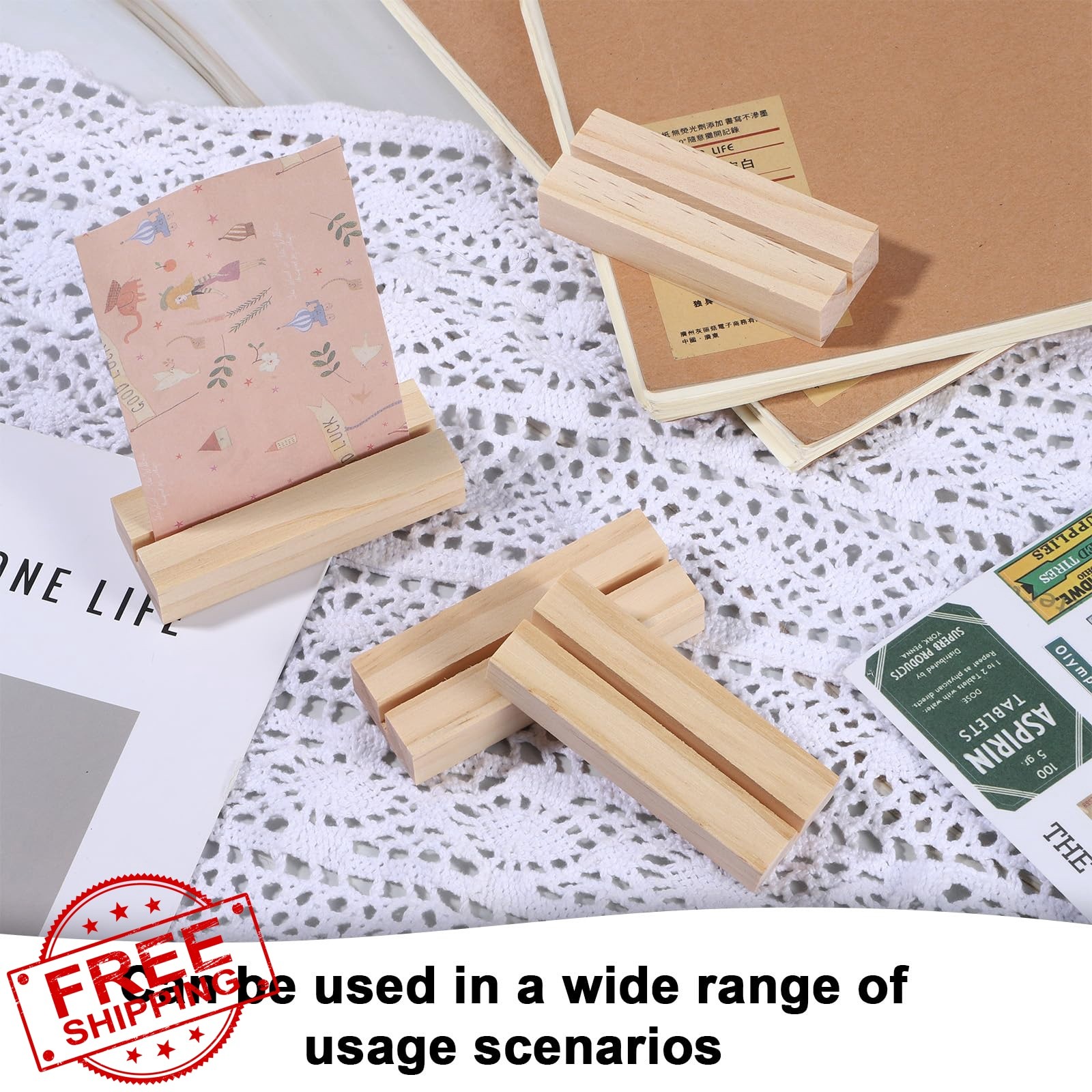 Psiriol 6 Wood Table Number Stands