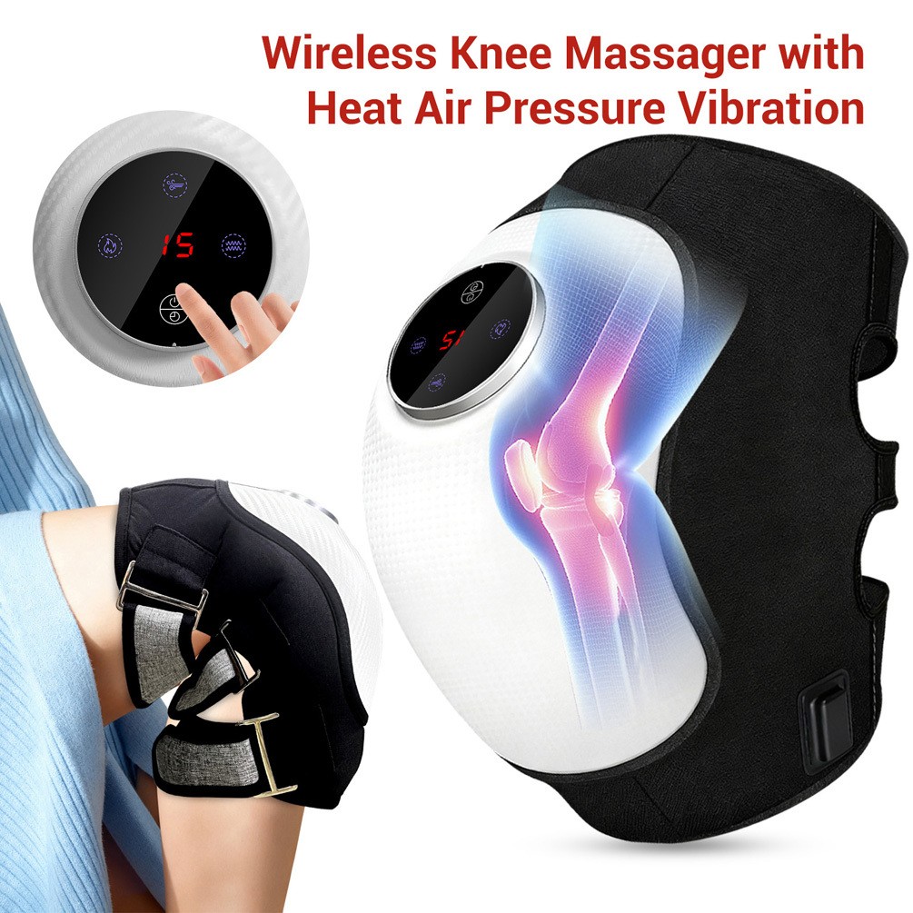 Electric Heated Knee Massage Device for Daily Knee Care Home Office Travel Use