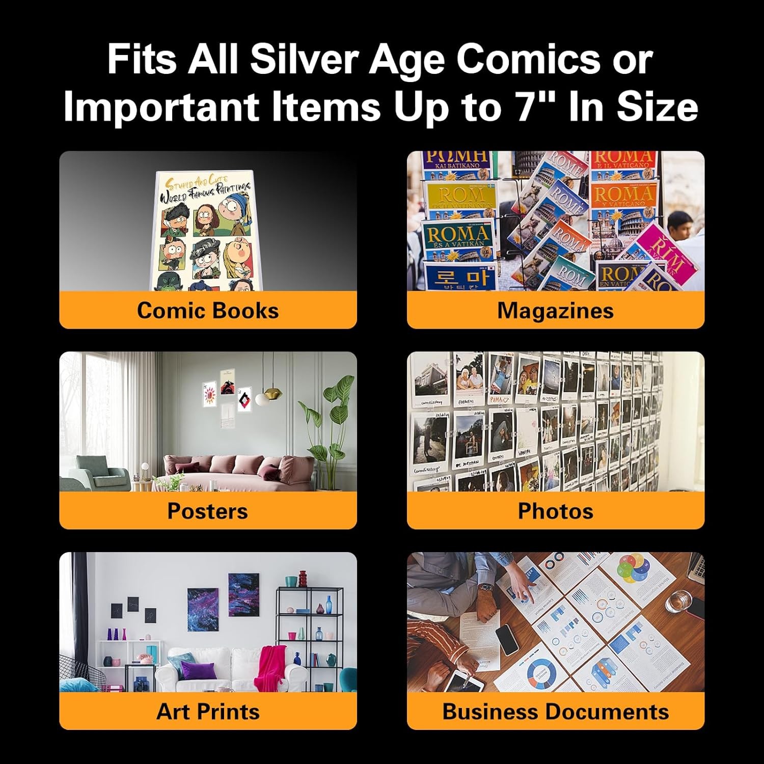 10Ct Silver-Age Comic Book Toploaders - Crystal Clear Comic Book Top Loaders, Pr