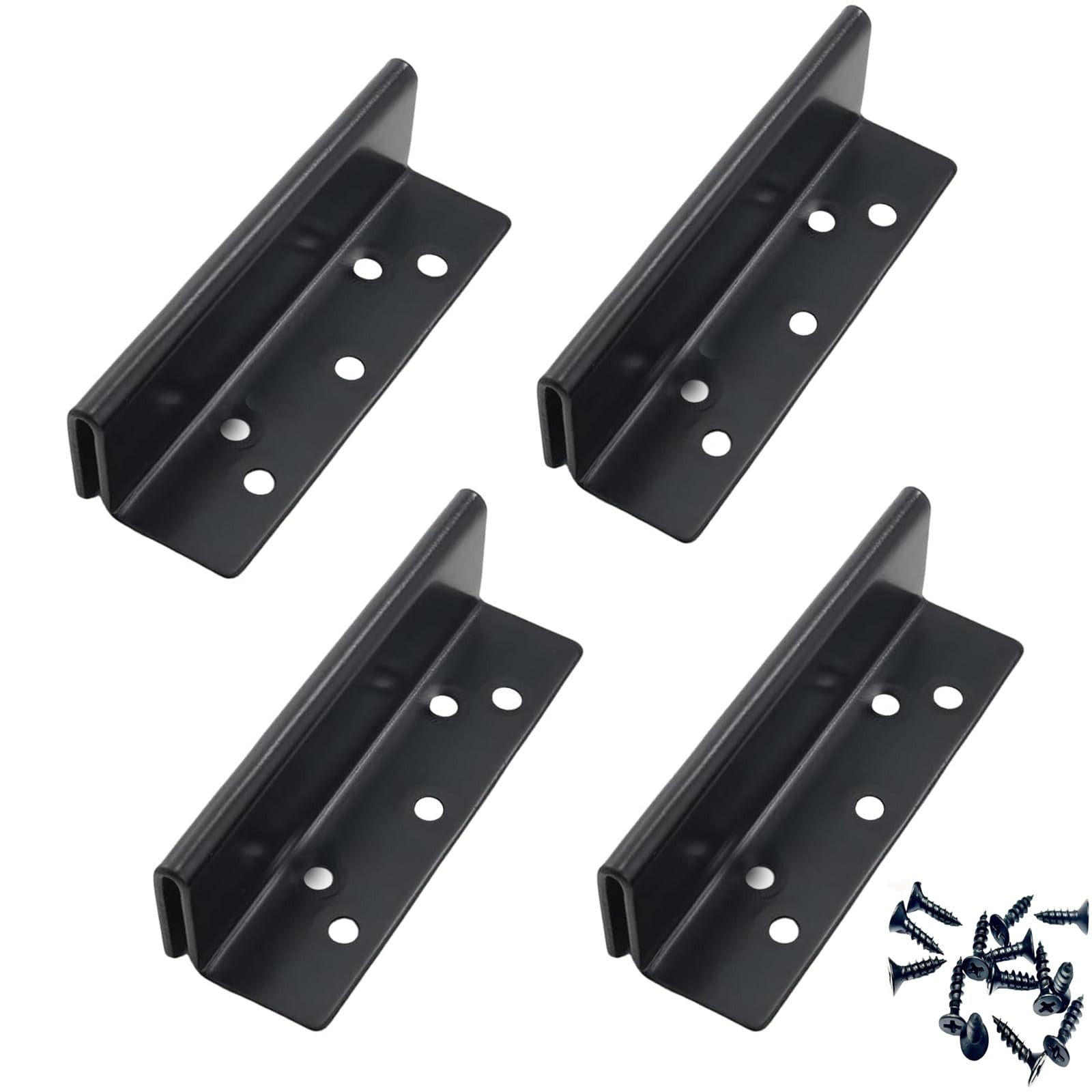 Bed Frame Hardware Bed Post Double Hook Slot Brackets Attachment Hardware, He...