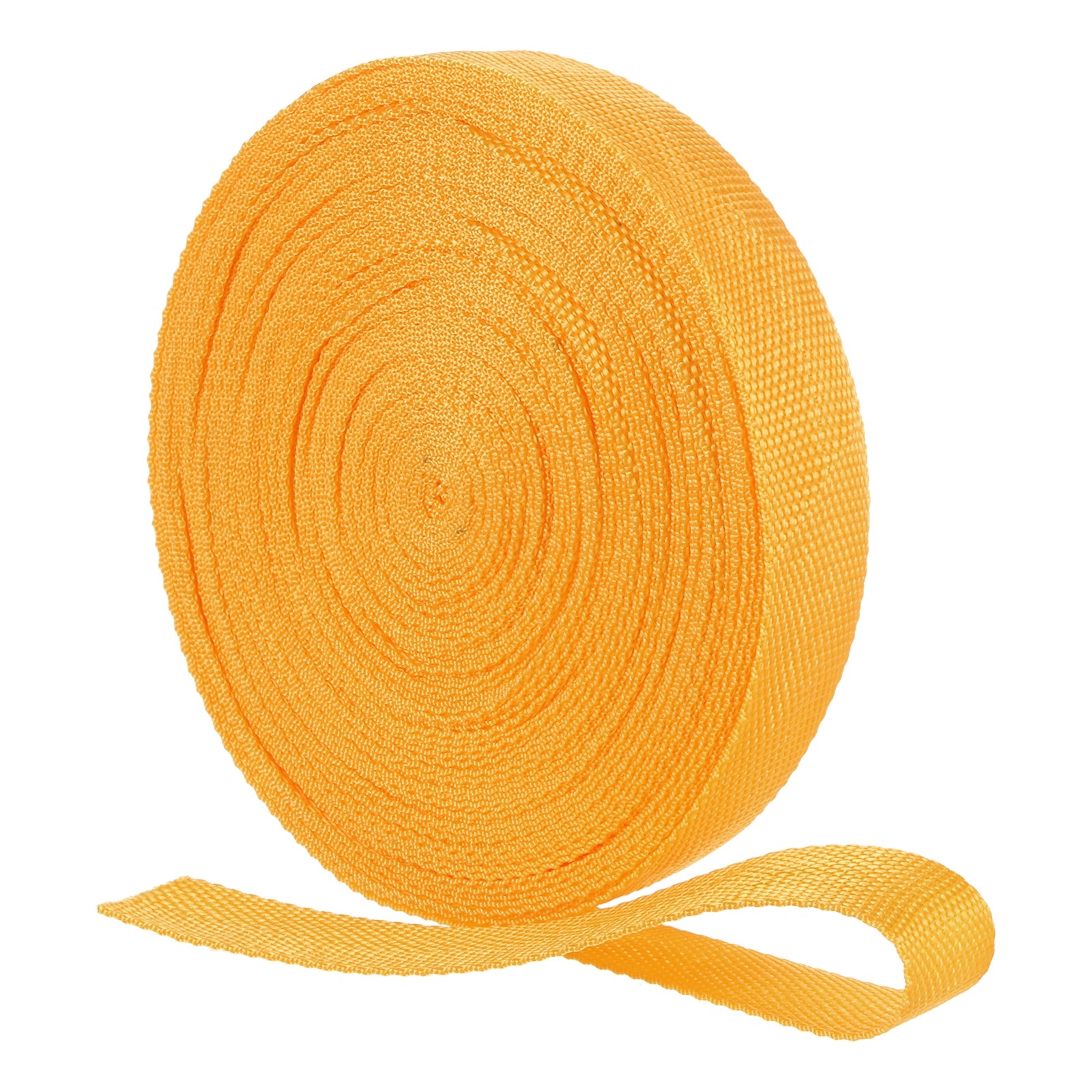 Nylon Webbing Strap, 22 Yards x 1-1/4" Polypropylene Flat Webbing Strap (Yellow)