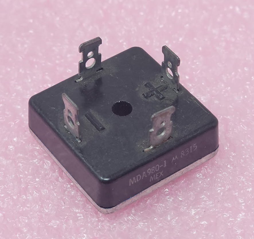 Lot of 2 - Motorola - MDA980-1 - Diode, Full Wave Bridge, 12Amp 50V