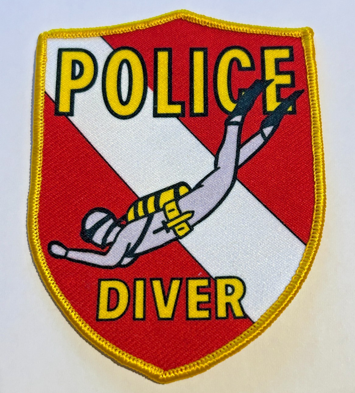 Police Diver Silk Screen Patch Unused