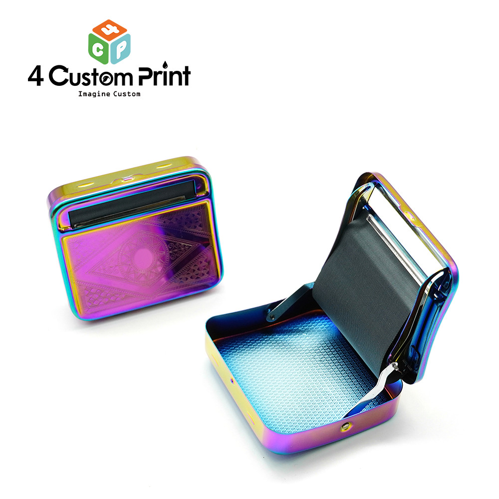70mm Metal Cigarette Tobacco Rolling Machine Case Automatic Smoking Roller Tool